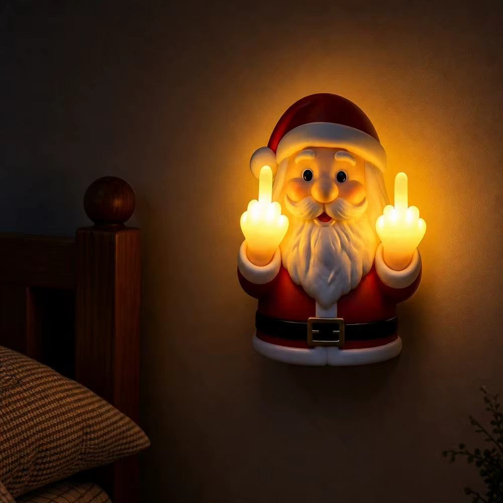 Le Père Noël Insolent — Veilleuse LED de Noël